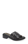 Wonders Leather Slide Sandal In Iseo Black