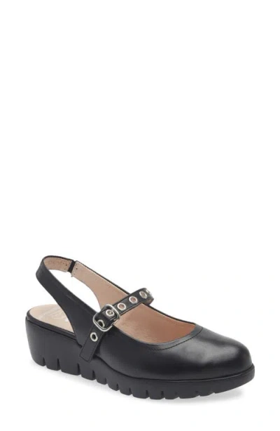Wonders Mary Jane Slingback Pump In Black