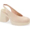 Wonders Naima Platform Slingback Pump In Nubuck Palo
