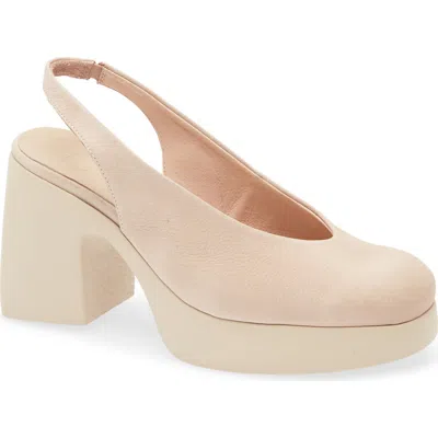 Wonders Naima Platform Slingback Pump In Nubuck Palo