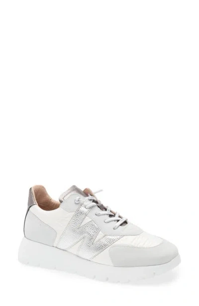 Wonders Oslo Sneaker In Blanco/celestial/plata