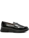 Wonders Patent Leather Penny Loafers In Black