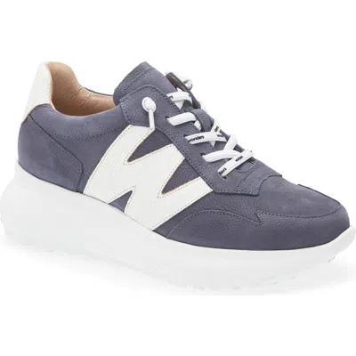 Wonders Samira Platform Wedge Sneaker In Baltic/off-white