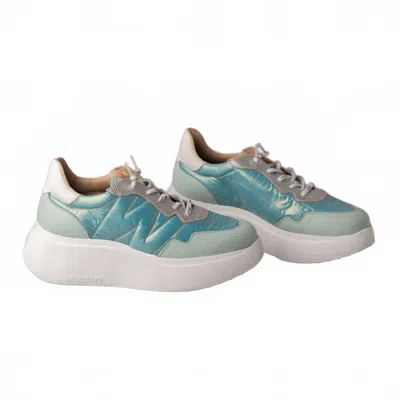 Wonders Slip On Sporty-chic Style Sneakers In Wild Aqua/nessa Ciel