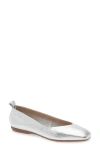 Wonders Square Toe Ballet Flat In Metallic