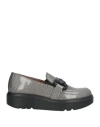 Wonders Woman Loafers Grey Size 6 Leather In Gray