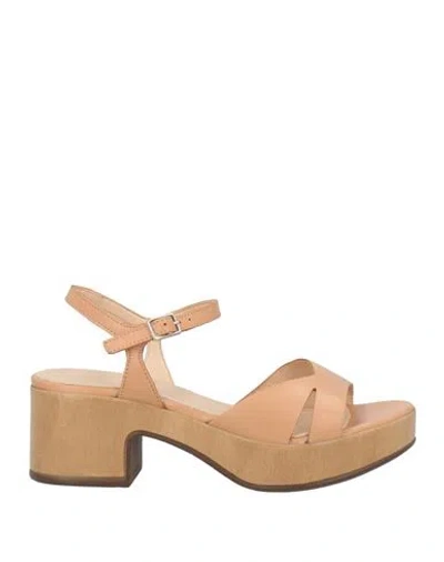Wonders Woman Sandals Sand Size 6 Leather In Nude