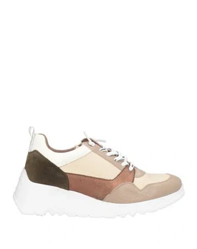 Wonders Woman Sneakers Beige Size 7 Leather In Brown
