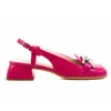 Wonders Chain Detail Slingback Pump In Pink