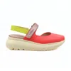 Wonders Women's Comb Closed-toe Wedge Sandals In Coral/cyber In Multi