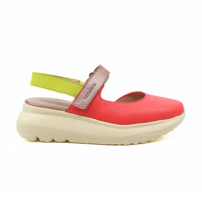 Wonders Women's Comb Closed-toe Wedge Sandals In Coral/cyber In Multi
