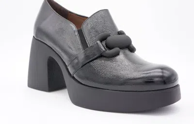 Wonders Women's High Heel Loafer In Black Patent Leather