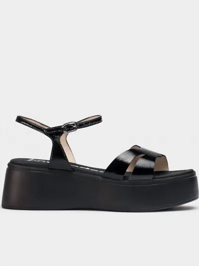 Wonders Women's Leather Platform Shoes In Negro In Black