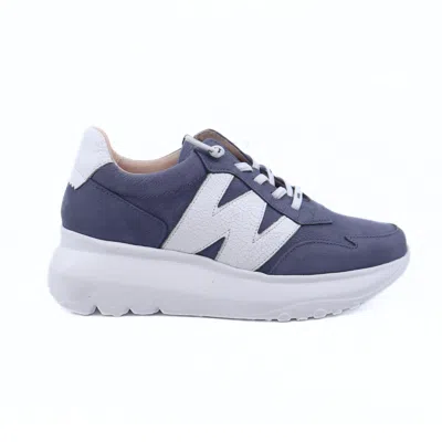 Wonders Women's Nubuk Almeria Sneaker In Batic In Blue