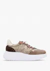 Wonders Roma Taupe Mixed Textile Chunky Trainers In Multi