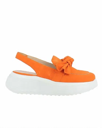 Wonders Women's Slingback Platform Sandal In Apricot In Orange