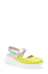 Wonders Zaire Slingback Wedge Sneaker In Cyber/sea/plata