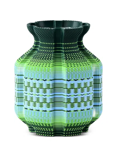 Wontek Ancient Aliens Geometric-pattern Vase In Green