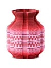 Wontek Ancient Aliens Geometric-patterned Vase In Red