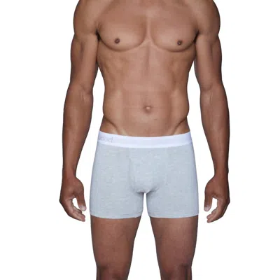 Wood Boxer Brief With Fly In Heather Grey