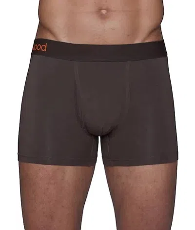 Wood Boxer Brief With Fly In Walnut In Brown
