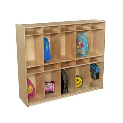 Wood Designs 10 Section Locker In Brown