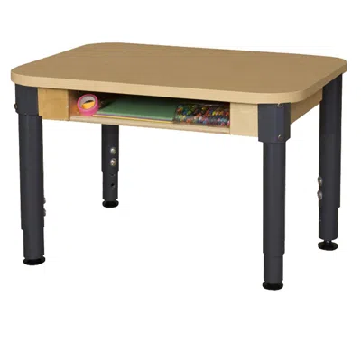 Wood Designs 14-19 In. Mobile Classroom High Pressure Laminate Desk With Adjustable Legs