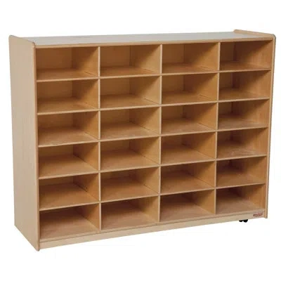 Wood Designs (24) Large Tray Storage With 24 Translucent 5" Letter Trays In No Bins Included