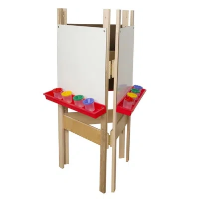Wood Designs 3-sided Adjustable Easel With Plywood In Brown