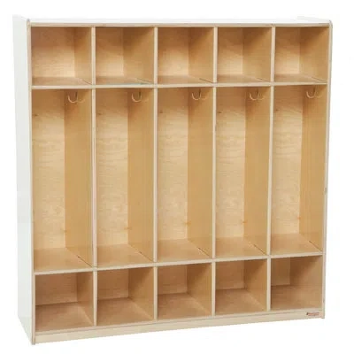 Wood Designs 5 Section Locker, 54"w In Brown