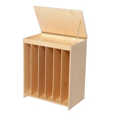 Wood Designs Big Book Display With Magnetic Markerboard In Brown
