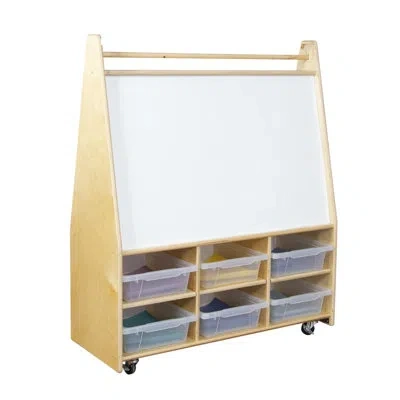 Wood Designs Book Display In Brown
