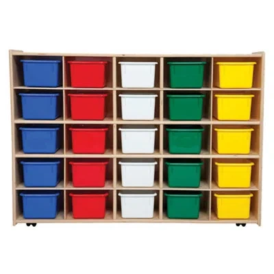 Wood Designs Contender 25 Compartment Cubby With Trays