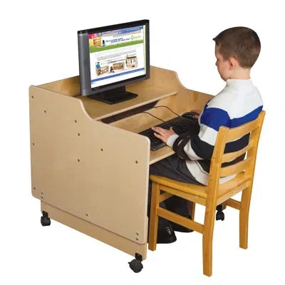 Wood Designs Contender Manufactured Wood 28'' H Adjustable Student Computer Desk