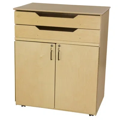 Wood Designs Contender Mobile Storage Cabinet With Exposed Drawers - Assembled In Gloss