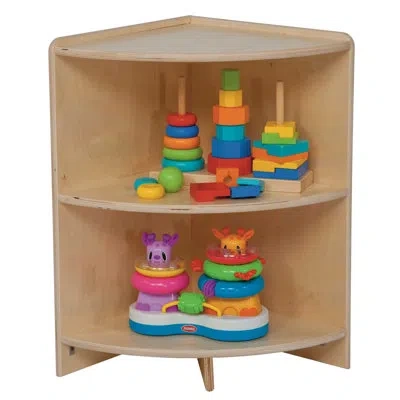 Wood Designs Corner Shelf In Natural;gloss
