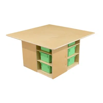 Wood Designs Cubby Table With (12) Trays In Brown
