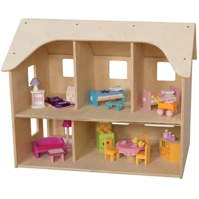 Wood Designs Dollhouse In Brown