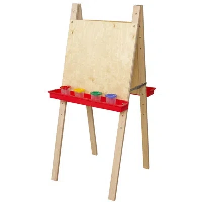 Wood Designs Double Adjustable Easel With Markerboard In Neutral