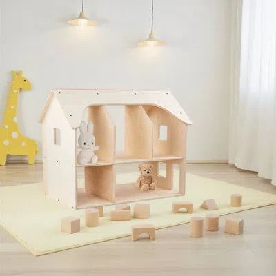 Wood Designs Double Sided Dollhouse In Beige
