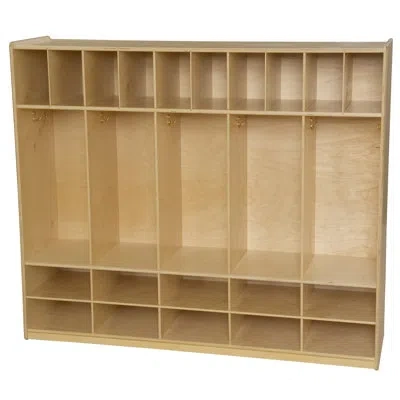 Wood Designs Locker And Communication Center Without Trays X Wide 58w In Brown