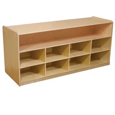 Wood Designs Low Storage Unit With Trays In Brown