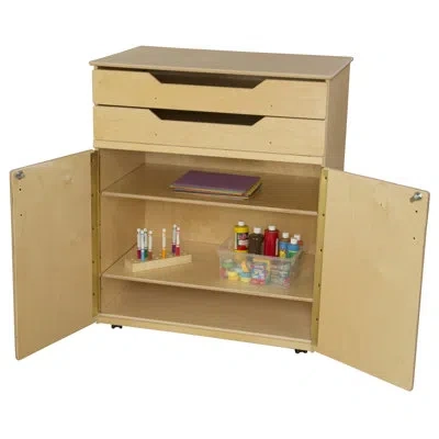 Wood Designs Mobile Cabinet In Brown