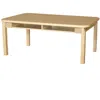 Wood Designs Mobile Four Seater High Pressure Laminate Desk With Hardwood Legs- 18 In.