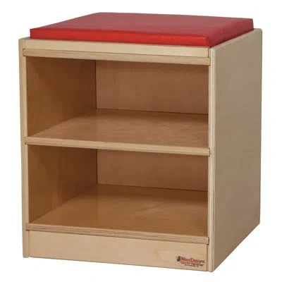 Wood Designs Mobile Stool In Red