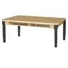 Wood Designs Mobile Two Seater High Pressure Laminate Desk With Adjustable Legs- 14-19 In.
