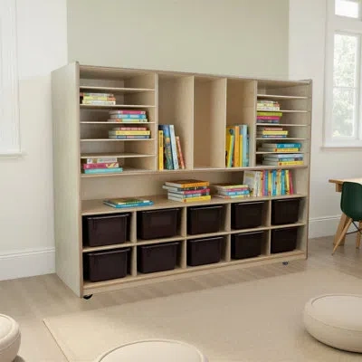 Wood Designs Multi-storage With 10 Assorted Trays In No Bins Included