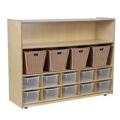 Wood Designs Multi-use Storage Unit In Natural,clear