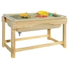 Wood Designs Outdoor Solid Wood Rectangular Sand And Water Table In Natural