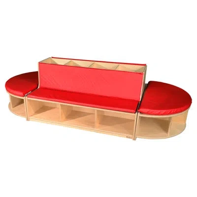 Wood Designs Read-a-round Double-sided Bench Package In Red